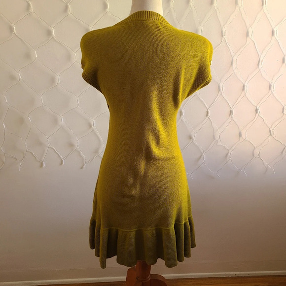 Anthropologie Sparrow Knit Dress | Citron | Size Large - Picture 3 of 4